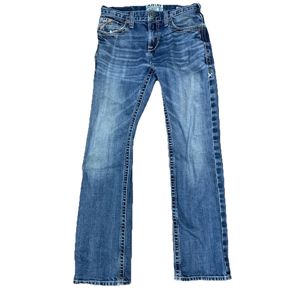 Ariat Jeans M7 Slim Fit Straight Leg Western Denim Mens Size 3Ox32 Medium Wash - Picture 2 of 8
